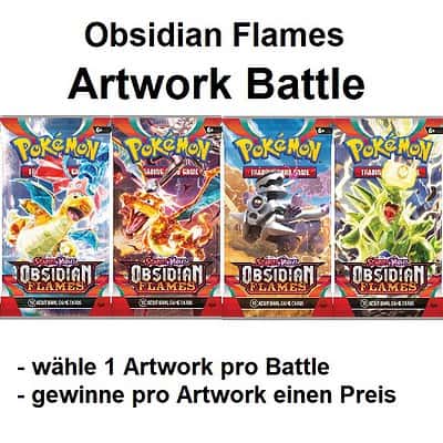 Pokemon: Obsidian Flames - Artwork Battle (6 Booster) - englisch