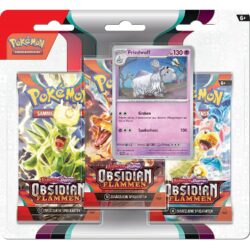 Pokemon: Obsidian Flammen – Friedwuff - 3-pack Blister - deutsch
