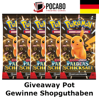 Pokemon: Paldeas Schicksale - Giveaway Pot - 5x Booster - deutsch