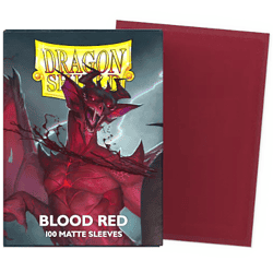 Dragon Shield - 100 Matte Standard Sleeves - Blood Red